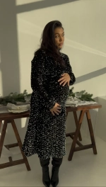 Бархатное платье с серебряной пайеткой