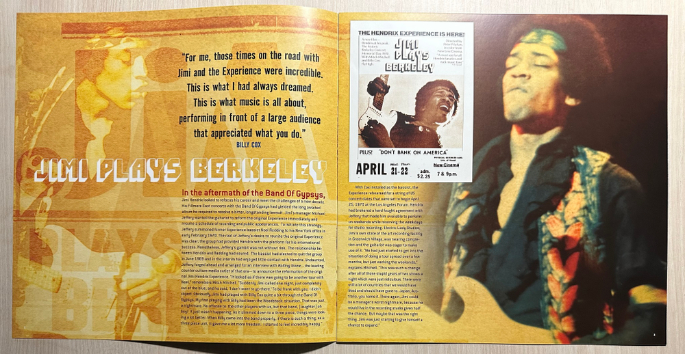 The Jimi Hendrix Experience - Live At Berkeley 2LP (Европа 2012г.)