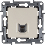 Розетка телефонная RJ11 слоновая кость ETIKA Legrand