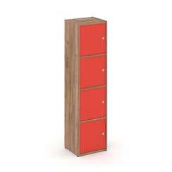 Locker plus Комплект №4 LK.K-004 Дуб Табак/Красный 408*350*1593