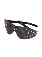 Чёрная кожаная маска с велюровой подкладкой (Цвет: черный)