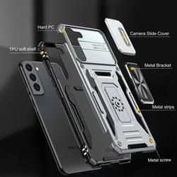 Чехол Safe Case с кольцом и защитой камеры для Samsung Galaxy S22