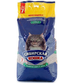 СИБИРСКАЯ КОШКА Наполнитель комкующийся "Супер" 7 л