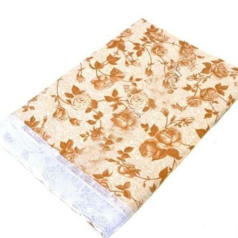 Скатерть ПЕРСПЕКТИВА обраб.винил.кружевом 135*140 неткан.основа с ПВХ Микс расцветок