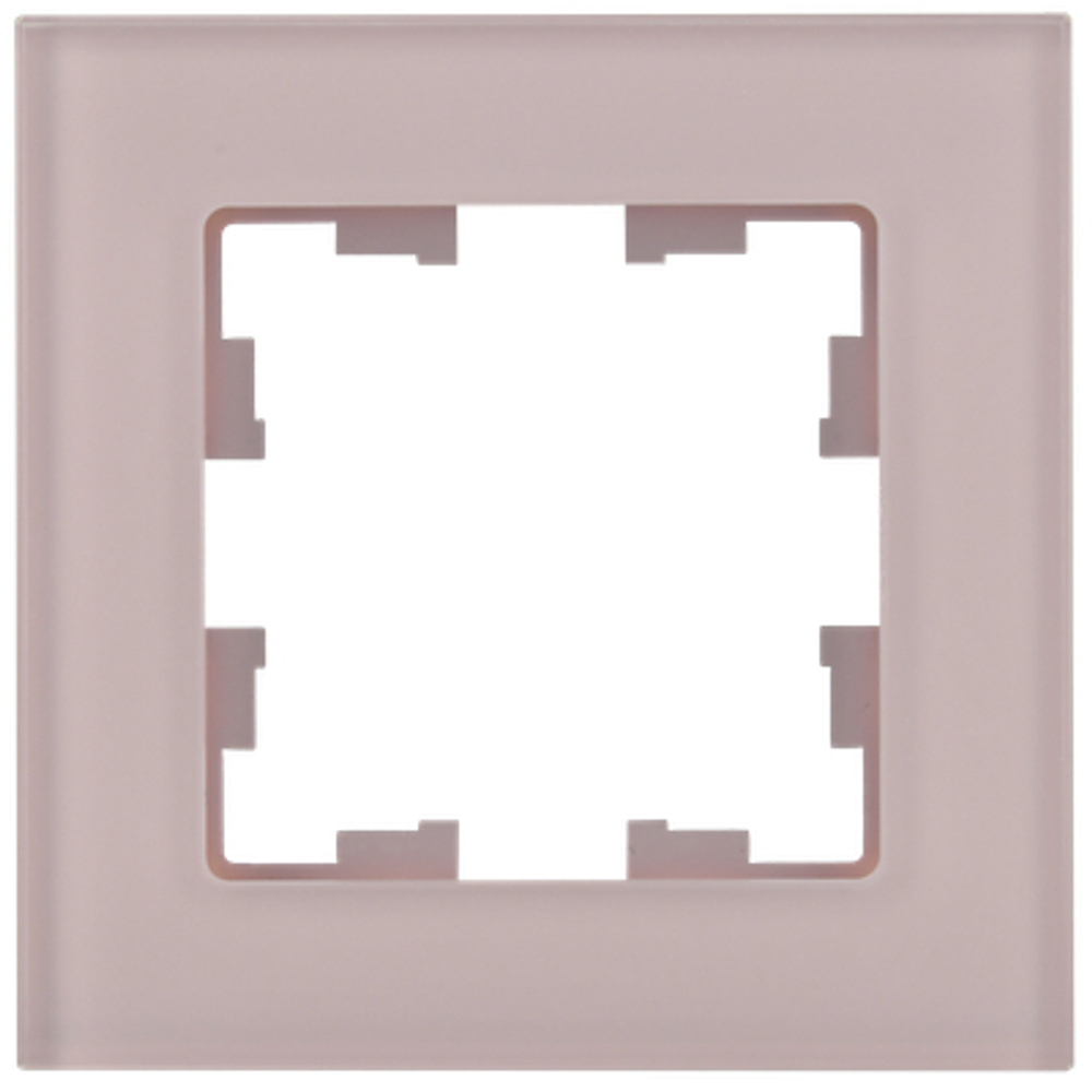 BRITE Рамка 1-местная РУ-1-2-Бр стекло розовый матовый IEK