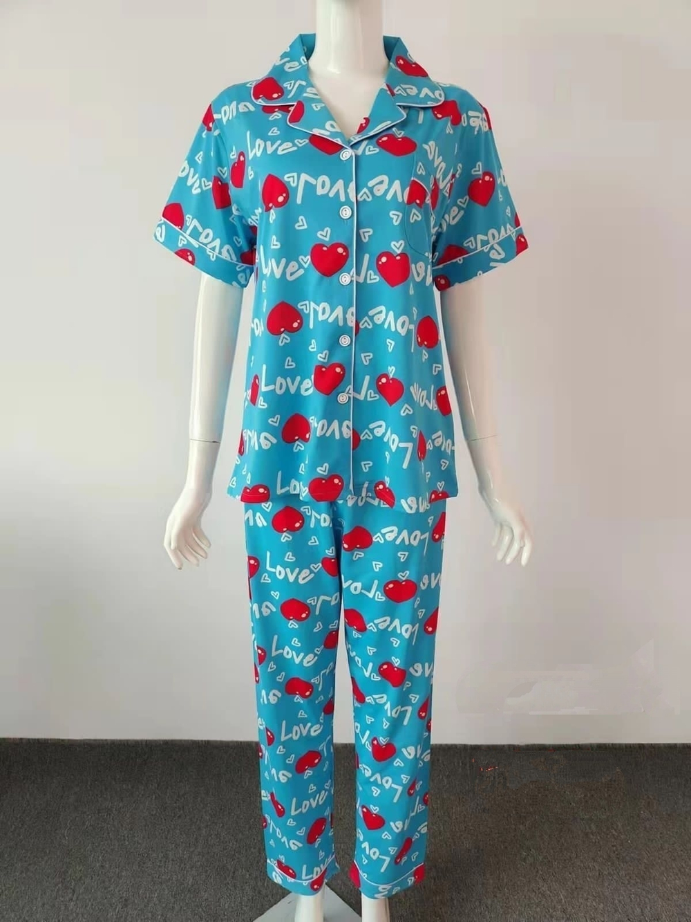 Пижама штаны+рубашка к/р 22028