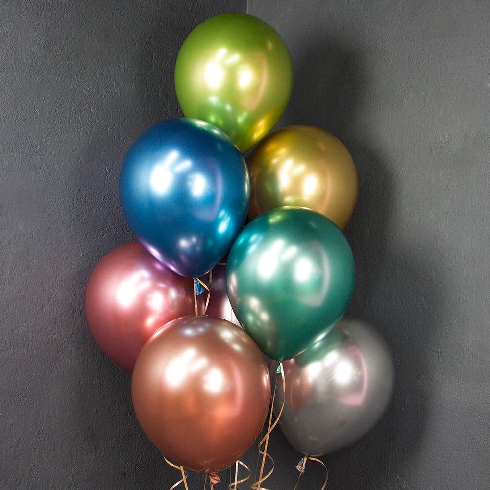 Шар (12"/30 см) Золото, лайт, хром 50 шт.