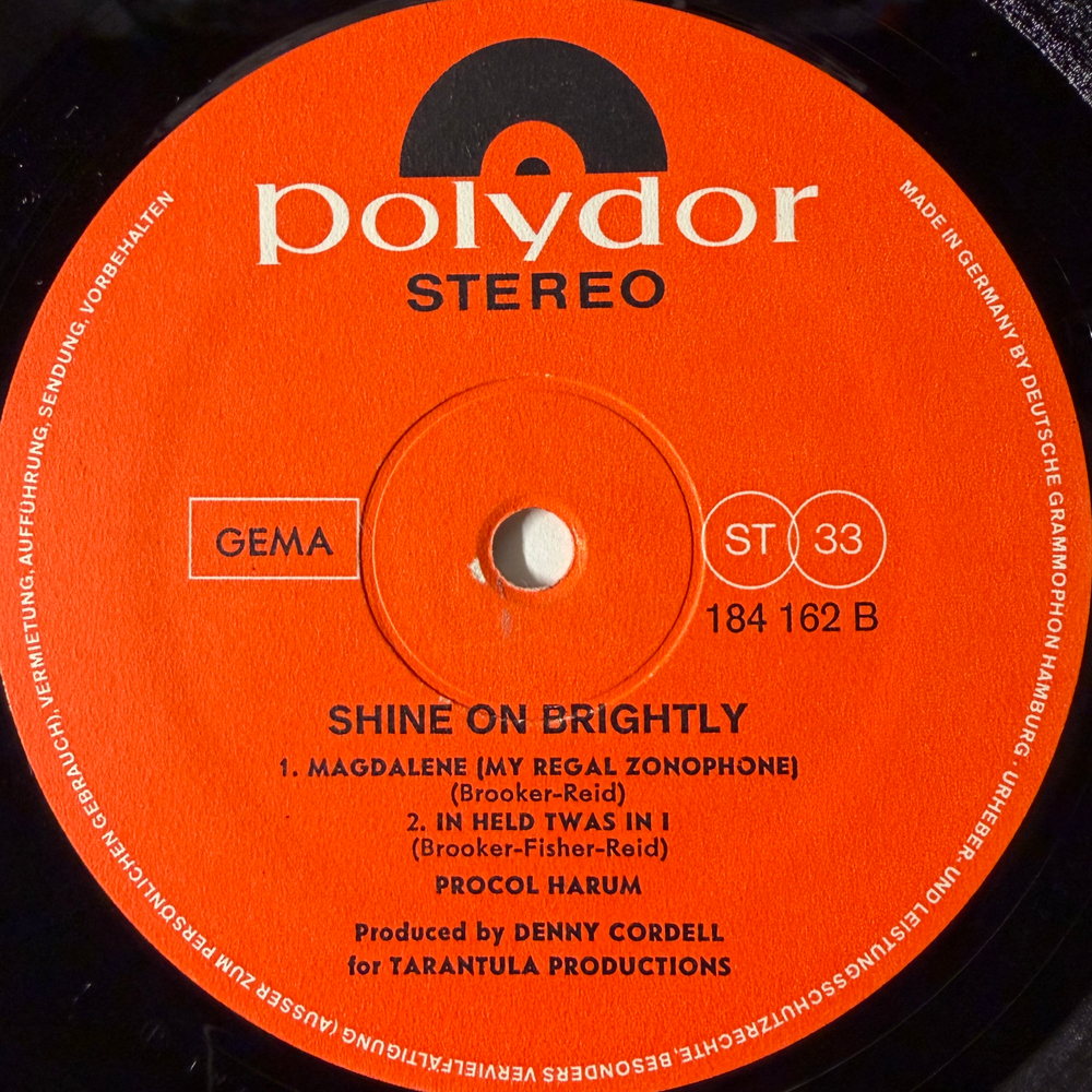 Procol Harum ‎– Shine On Brightly (Германия 1968г.) Т
