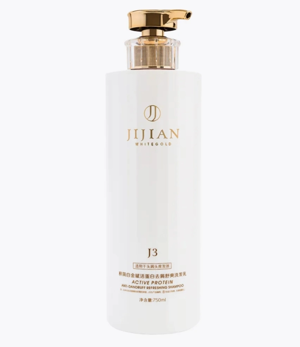Шампунь для волос Jijian J3 Whitegold Active Protein Anti-dandruff Refreshing Hair shampoo 750 мл