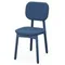 Стул с обивкой Saga, рогожка, синий