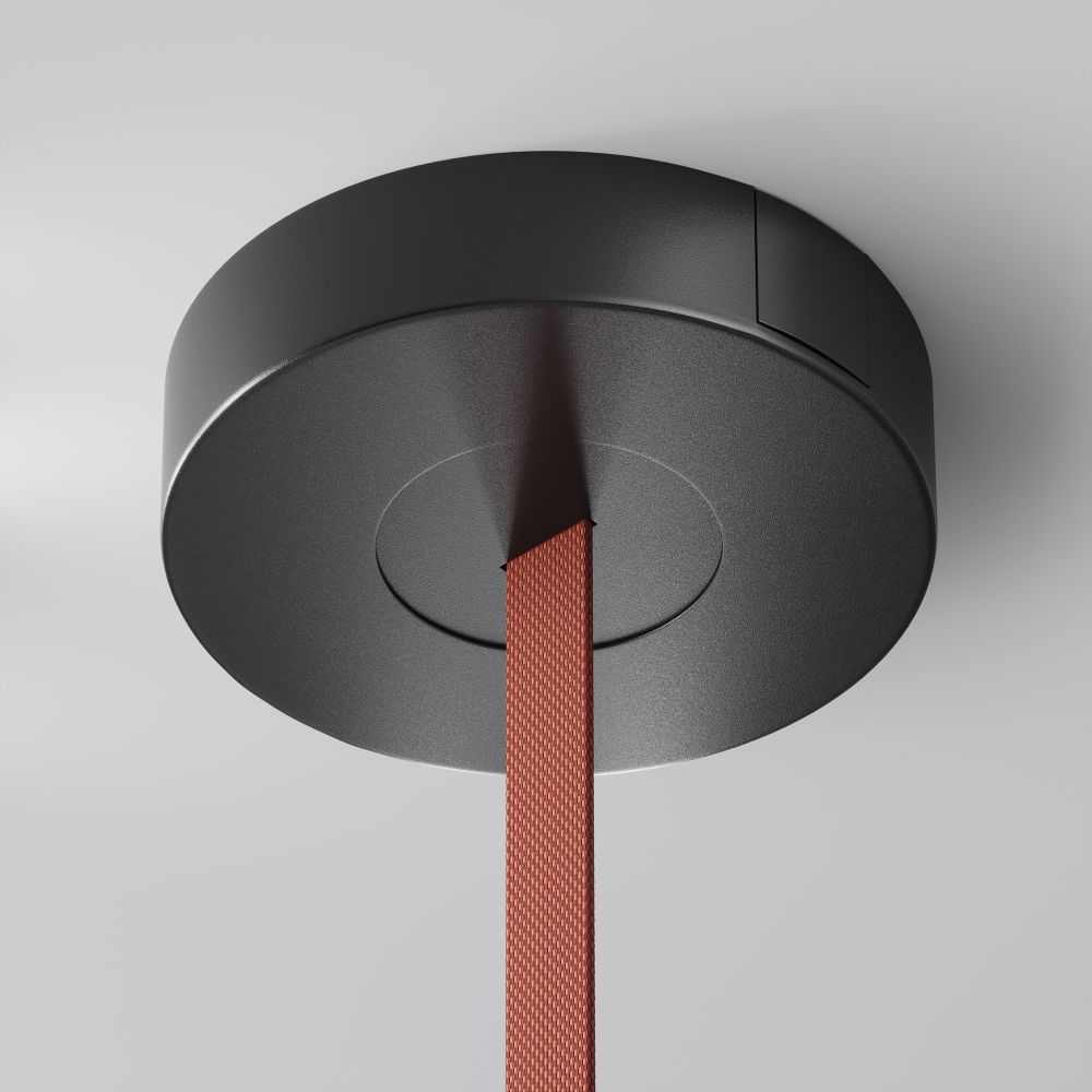 Потолочная чаша накладная с коннектором питания черная комплект Maytoni Parity TRA130SC-1B