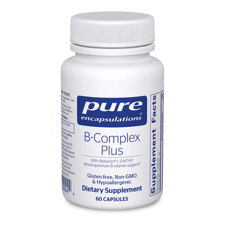 Pure Encapsulations, Комплекс витамина B, B-Complex Plus, 60 капсул