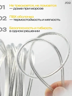 Прозрачный провод для люстр и светильников 2*0.75 (круглый), 4 м