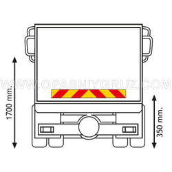 Задний опознавательный знак на грузовик 1130х132 мм RF
