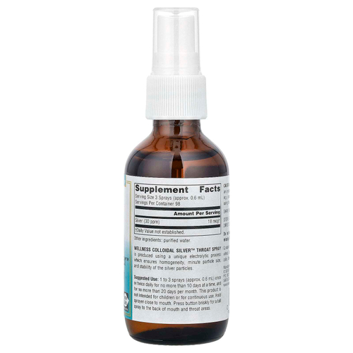 Source Naturals, Wellness Colloidal Silver™, спрей для горла, 59,14 мл (2 жидк. унции)
