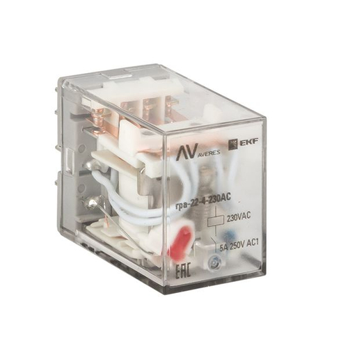 Реле промежуточное RPA 22/4 5A 230В AC EKF AVERES (20.00 шт.)