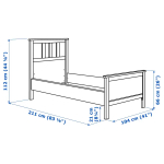 Односпальная кровать- IKEA HEMNES/LURÖY, 90x200 см, Хемнэс/Лурой ИКЕА