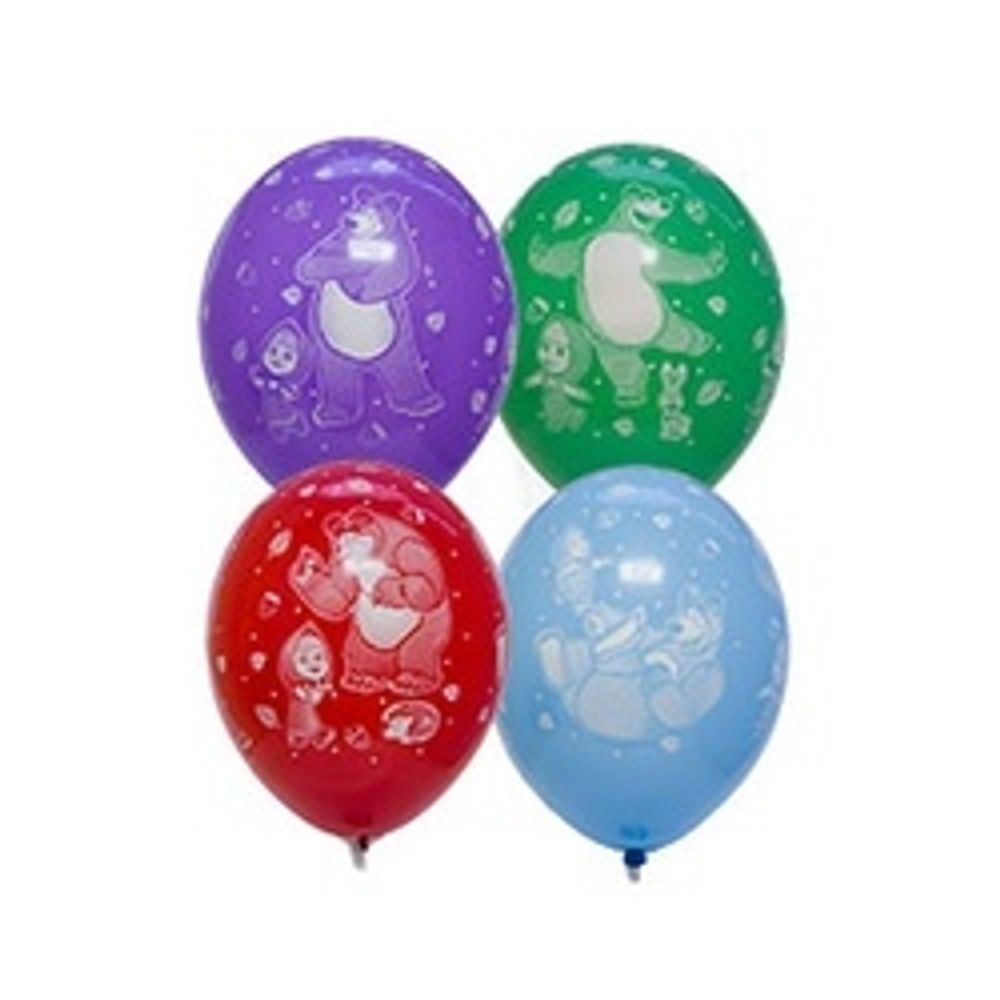 Шар (14"/36 см) Маша и Медведь  25 шт.