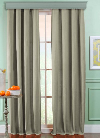 Готовая штора. Портьера под  лён Oxford (тёмно-бежевый)