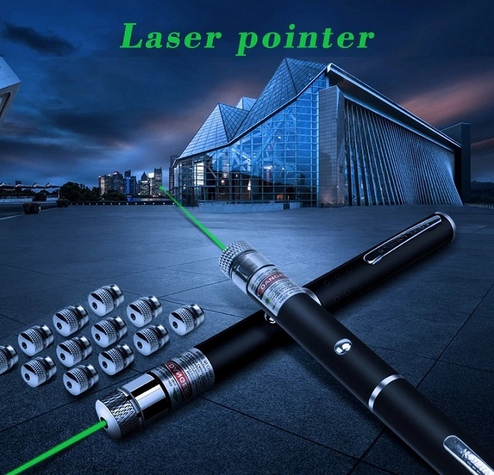 Лазерная указка Калейдоскоп с насадками Laser Pointer (Green) NGY L04-12J