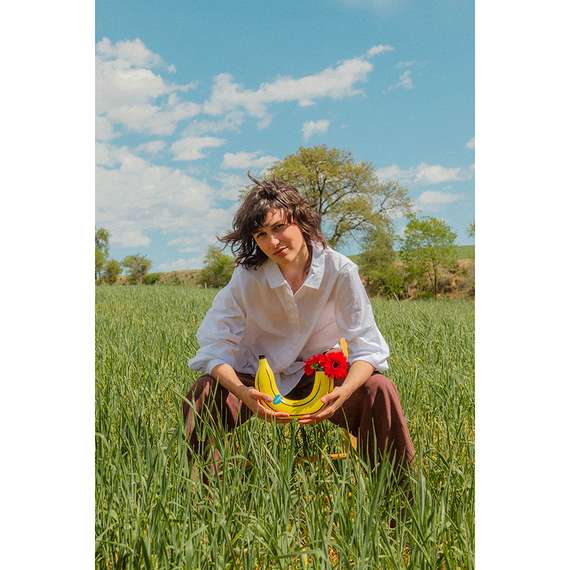 Ваза для цветов banana, 19 см, желтая