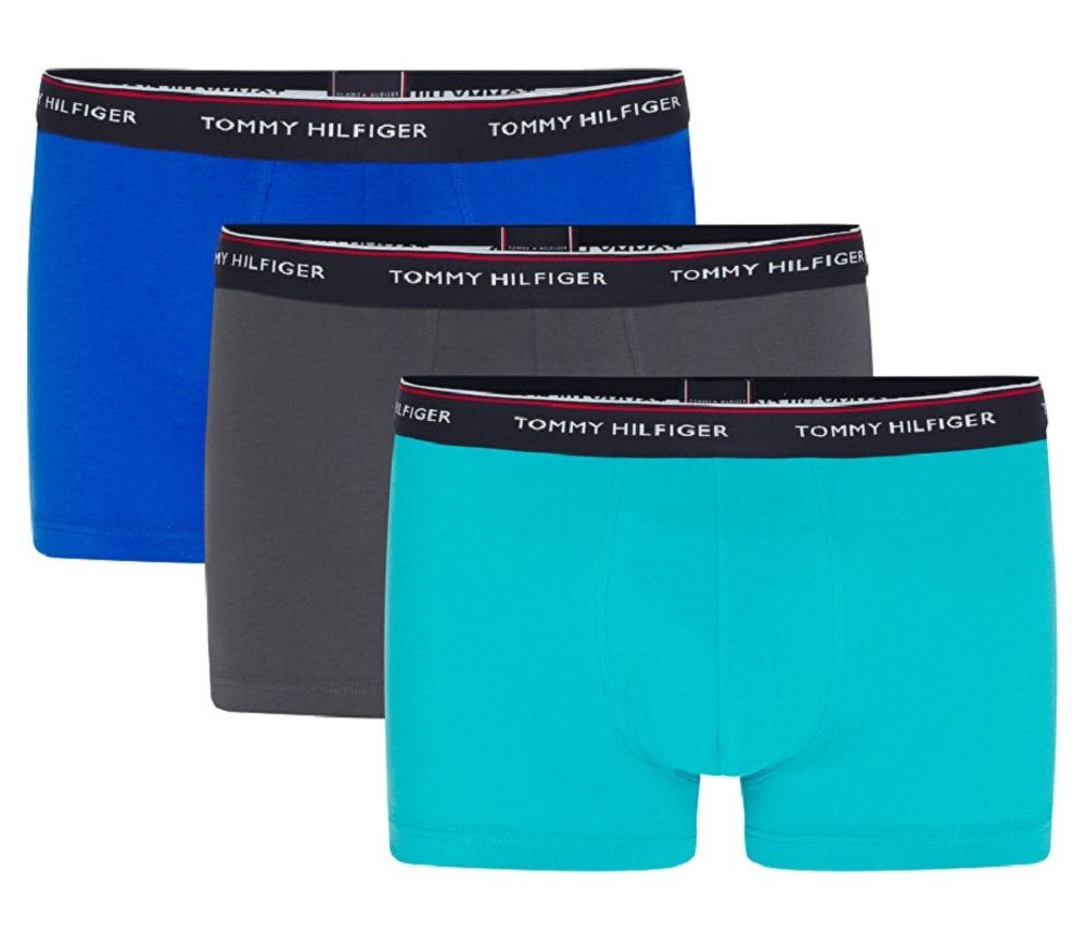 Мужские спортивные боксеры Tommy Hilfiger Trunk 3P - aquatic teal/dark ash/electric blue