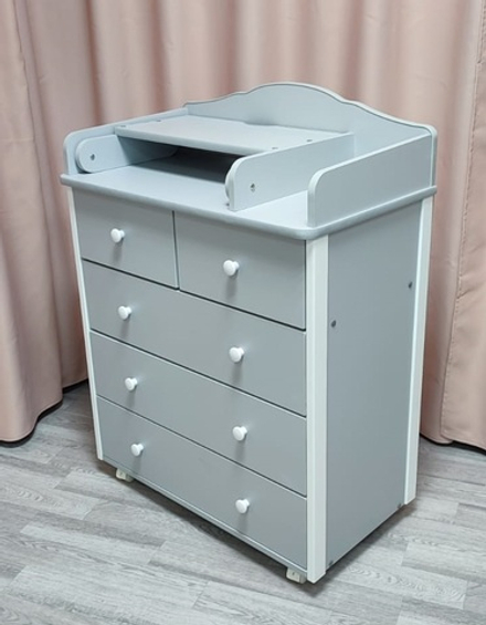 Пеленальный комод Nuvola Incanto, цвет серый/белый