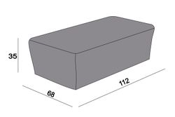Защитный чехол на журнальный столик Капучино, 110×66×34 см, темно-серый