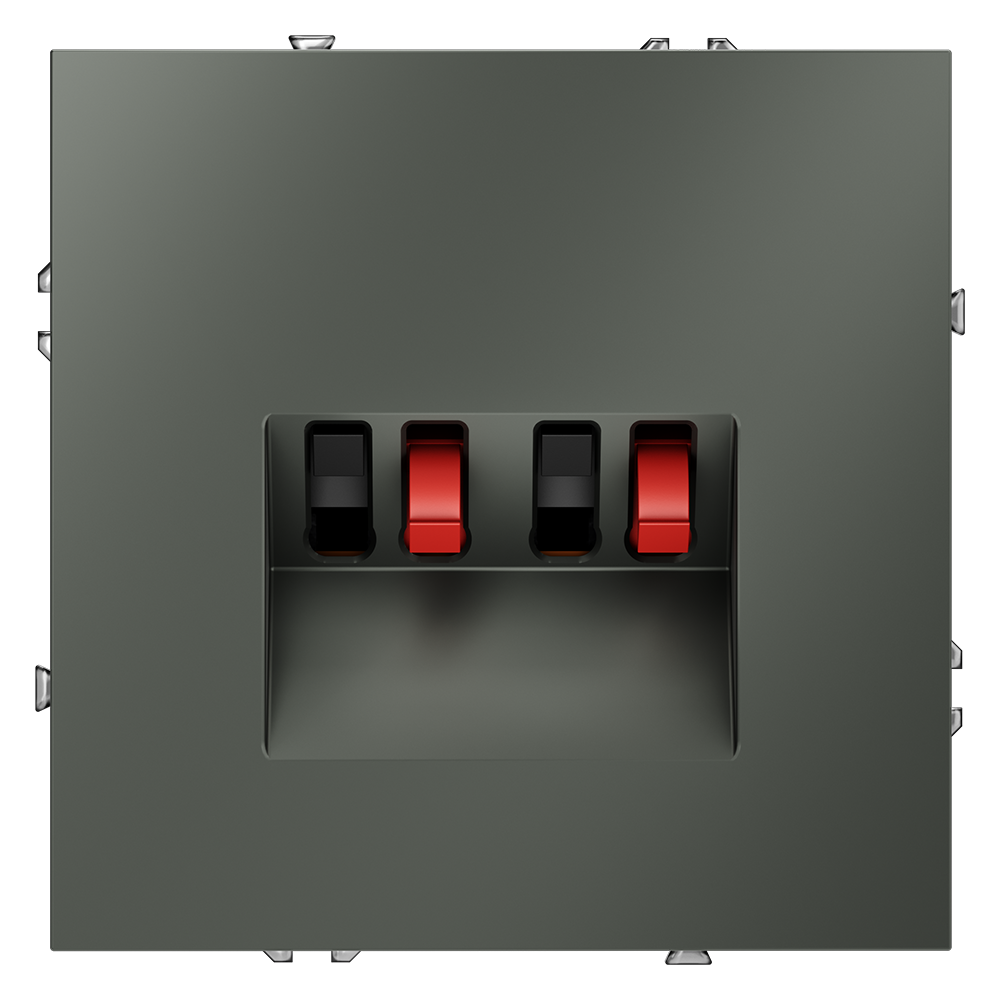 Розетка акустическая встраиваемая VOLTUM S70 4-местная, (титан)