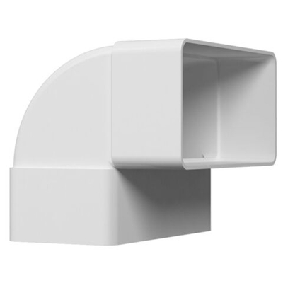 Уголок вентиляционный пластик, плоский, d120 мм, 60 мм, вертикальный, Эра, 612КВП