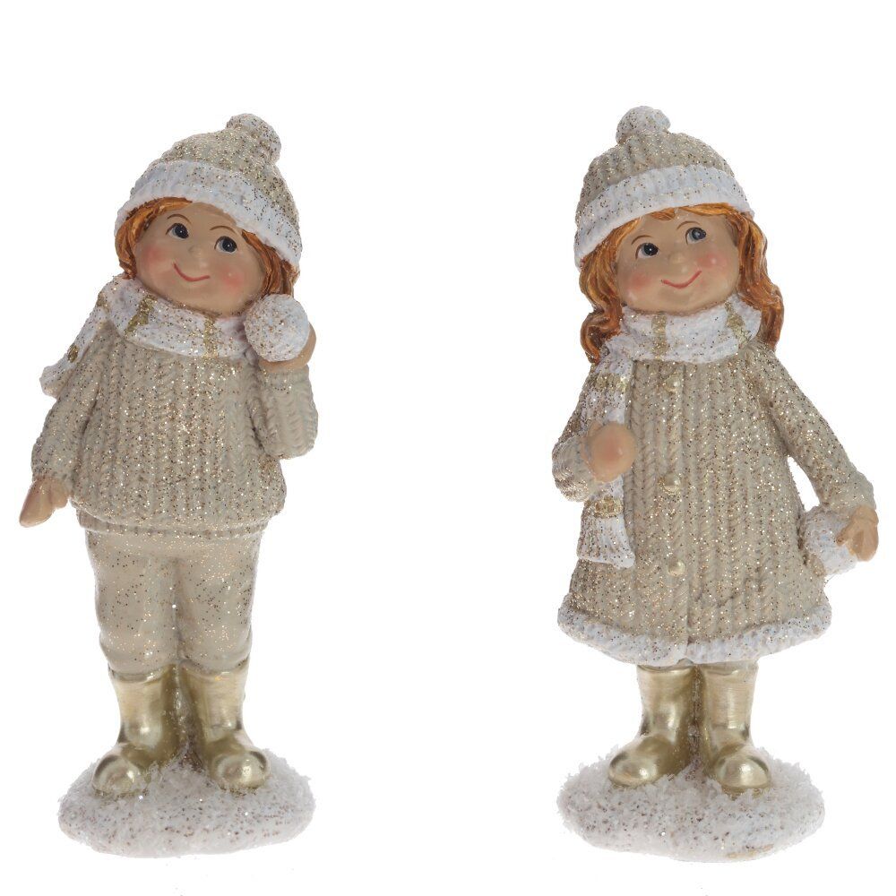 GAEM Фигурка декоративная "Мальчик/Девочка", L6 W4 H12,5 см, 2в.