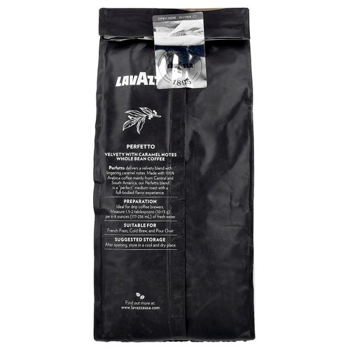 LavAzza Premium Coffees, Perfetto, в зернах, средняя обжарка, 340 г (12 унций)