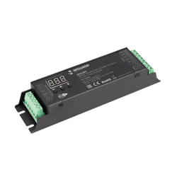INTELLIGENT ARLIGHT Декодер SMART-DMX512-305-63-RDM-SUF Black (12-48V, 5x4A, Terminal) (IARL, IP20 Металл, 5 лет) 036244