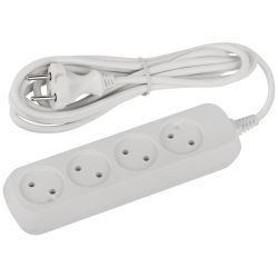 Удлинитель электрический ЭРА UDL-10-430 Greenline 4 розетки без заземления 3м ПВС 2x0.75мм2