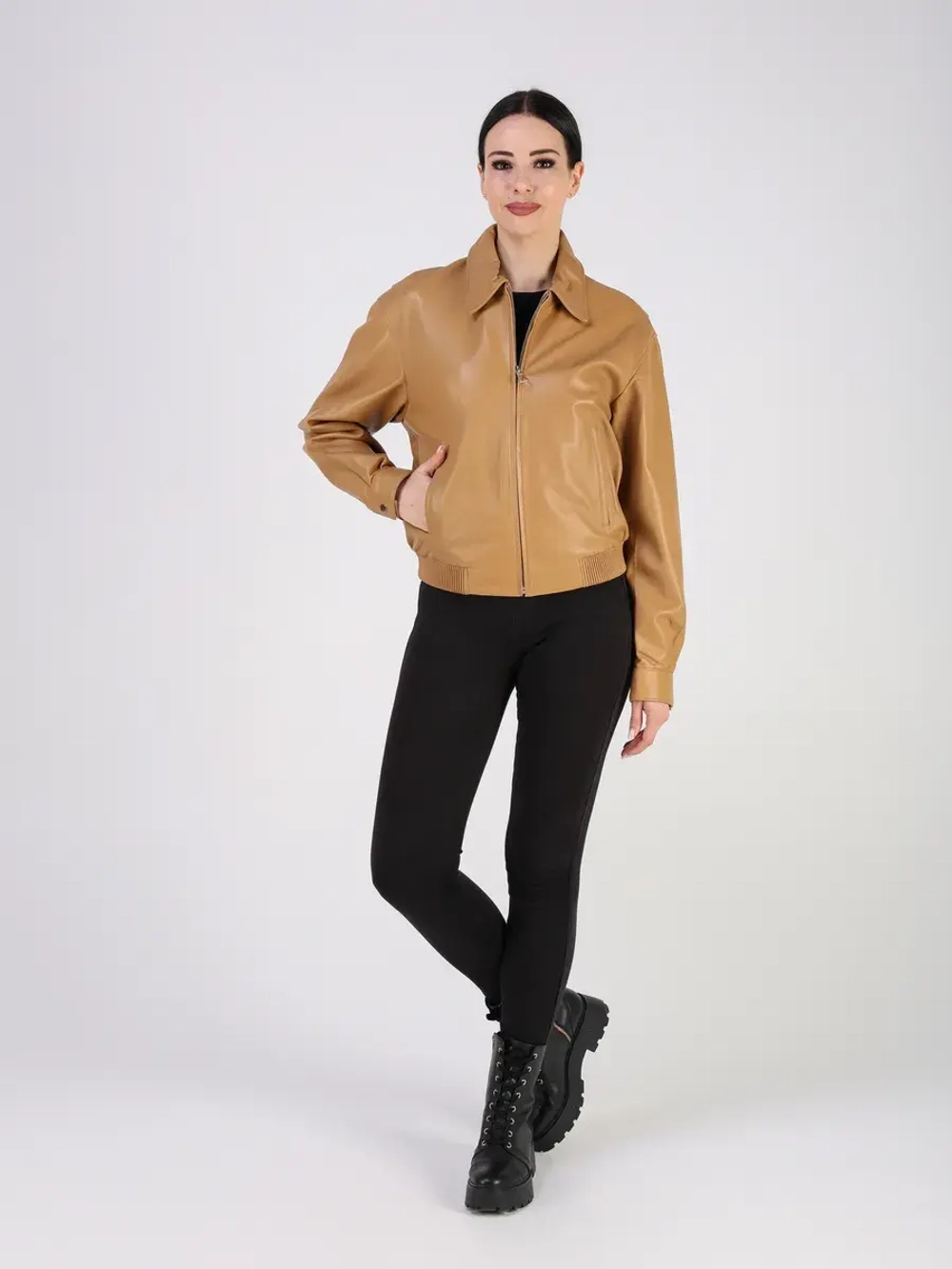 Кожаная куртка демисезонная