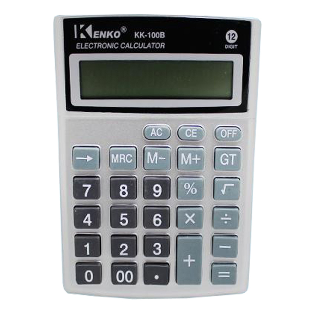 Калькулятор настольный Kenko 8 Bit, LCD, 13.8*10.2*2.6 см, серый