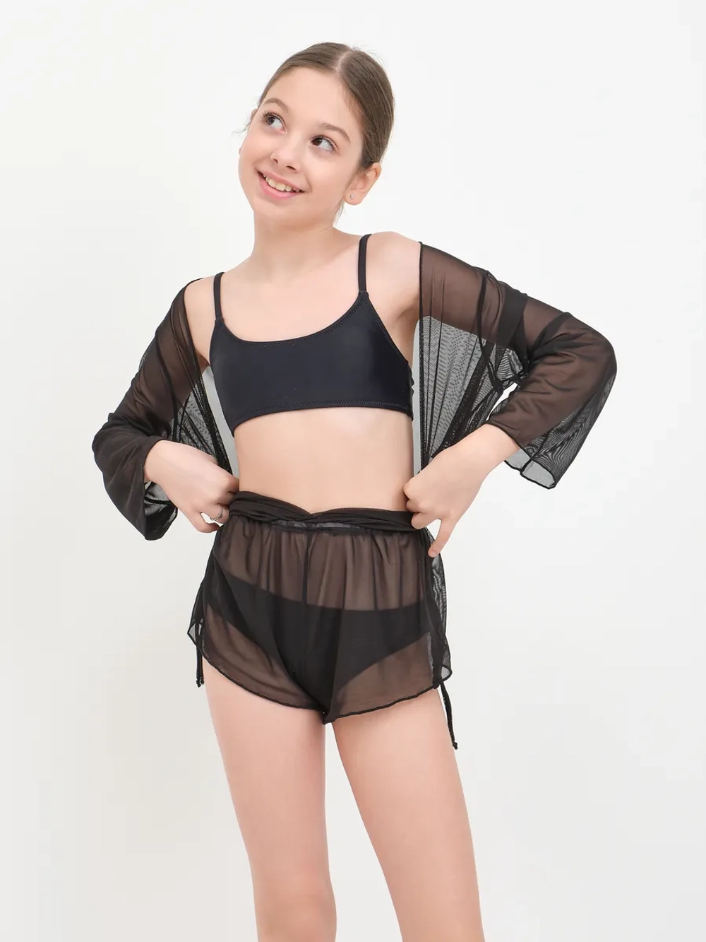 купальник раздельный 3 в 1 с топом комбинезон и шорты