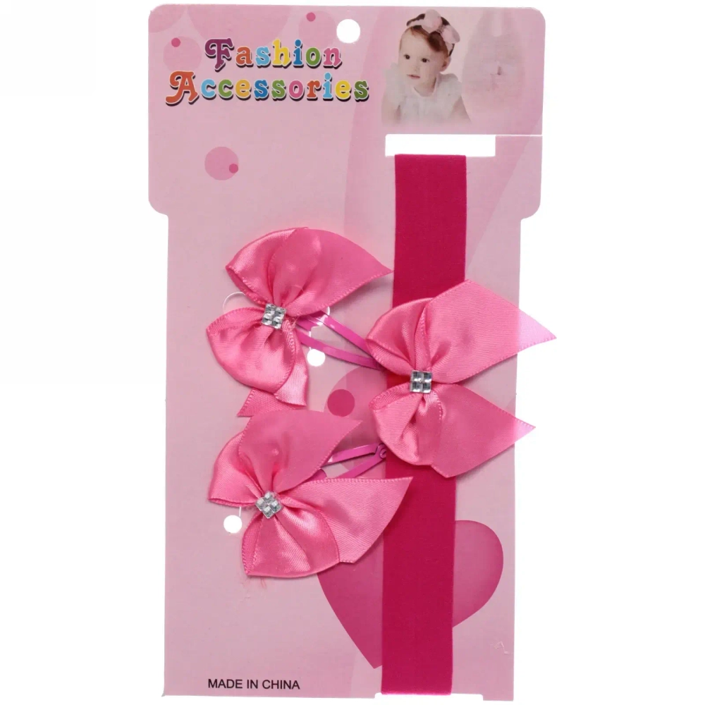 Набор аксессуаров для волос детский «Little baby- Андреа», микс 3 цвета (повязка, 2 заколки), 13*22 см