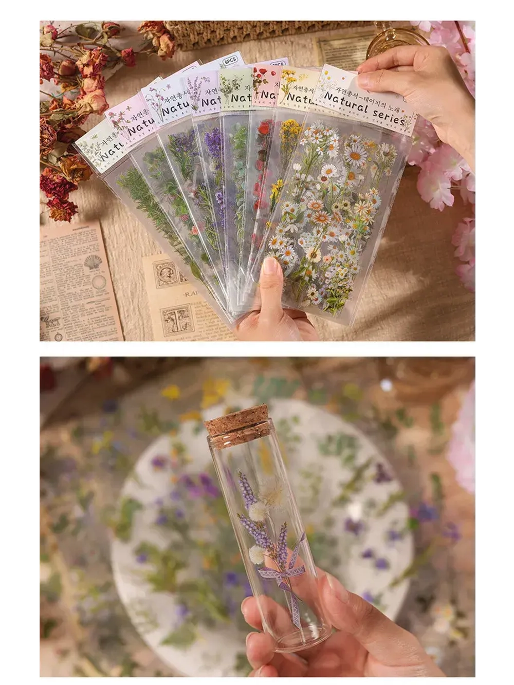 Наклейки флора на прозрачном фоне цветы