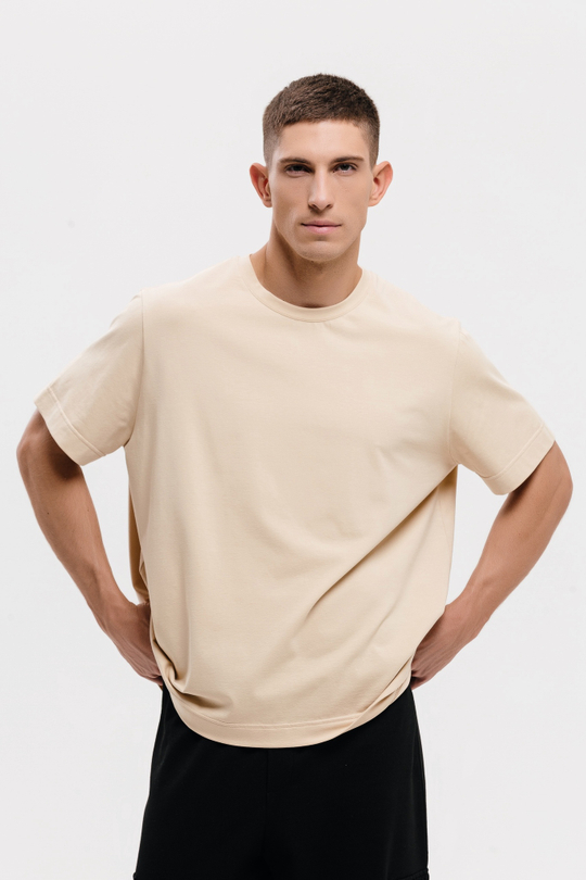 Футболка унисекс Anyday 03, SHORT, цвет бежевый