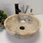 Раковина из оникса Bowl Grey TinLip BO-63051 40*40*15 44