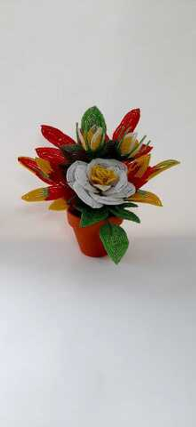 Композиция Осень из бисера 16см