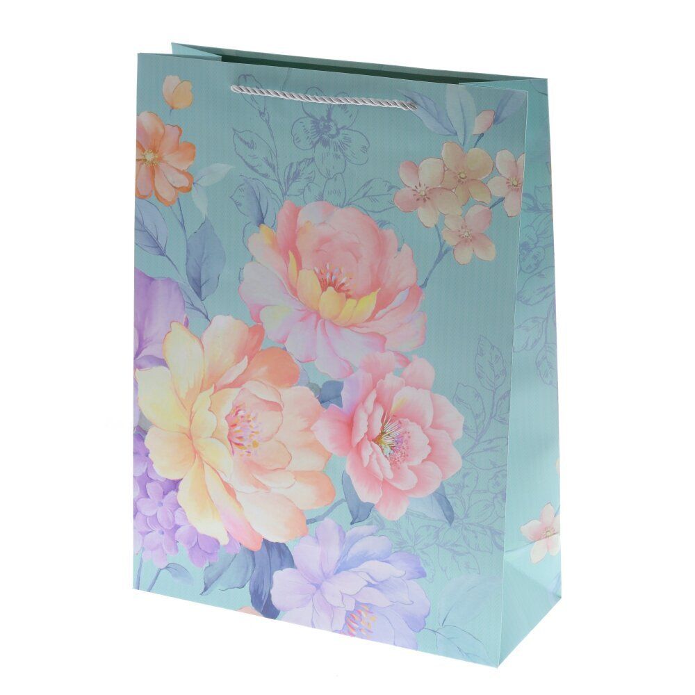 GAEM Пакет подарочный L (бумага 210г/м2, блок 12шт), L30 W12 H40 см, 4в.