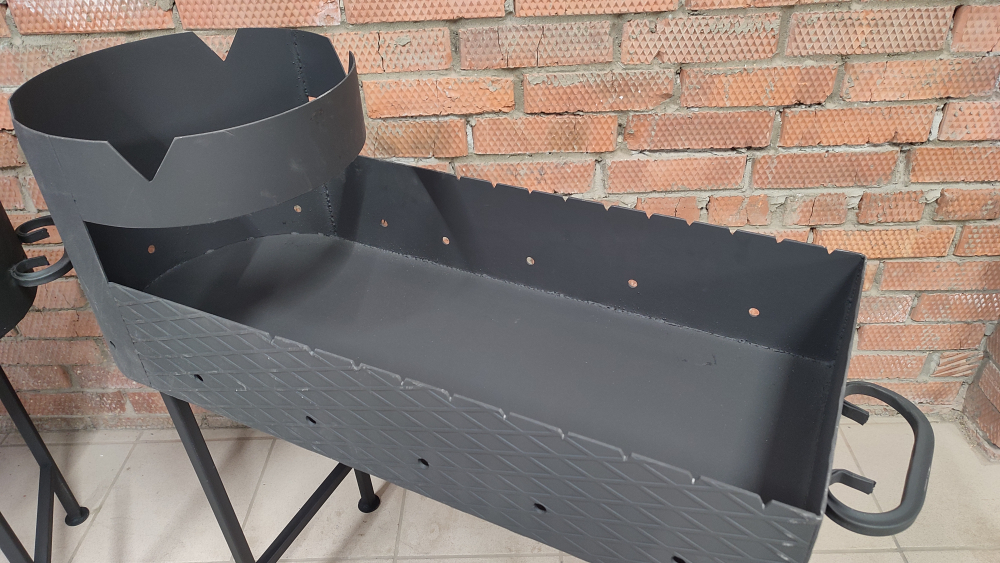 Мангал 3мм с печкой под казан 2 в 1