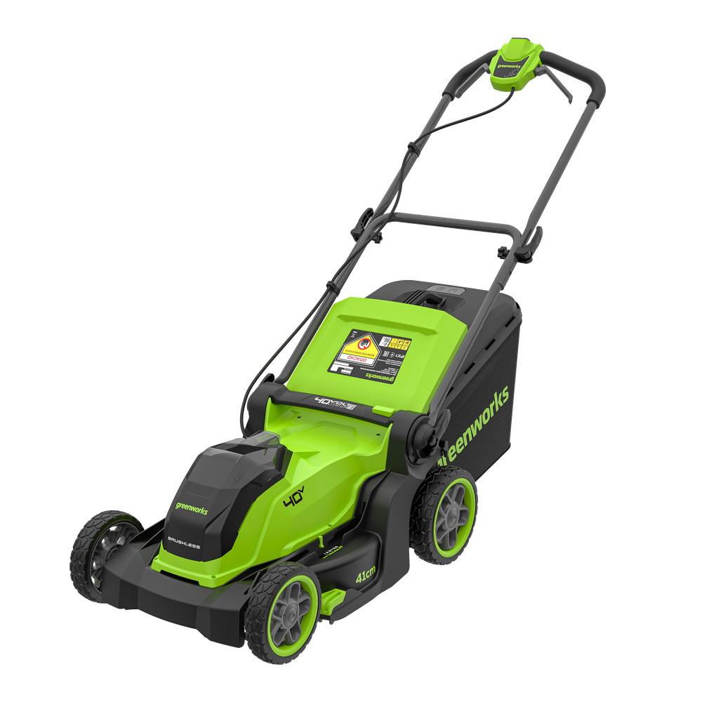 Газонокосилка аккумуляторная Greenworks GD40LM411, 40V, бесщеточная, 41 см, (2521007)