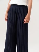 Школьные широкие брюки для девочки AT726-2 синий