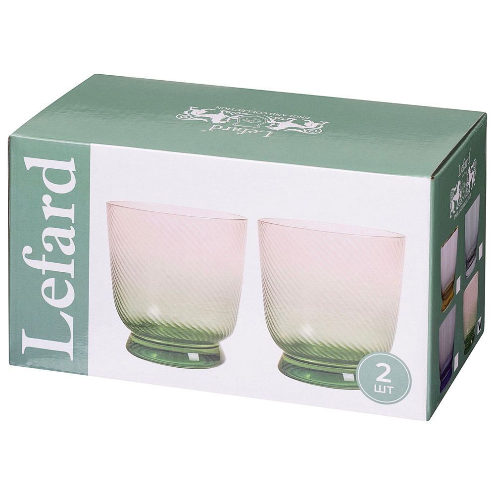 НАБОР СТАКАНОВ "TWIST & SHINE" GREEN, 2 ШТ/360 МЛ