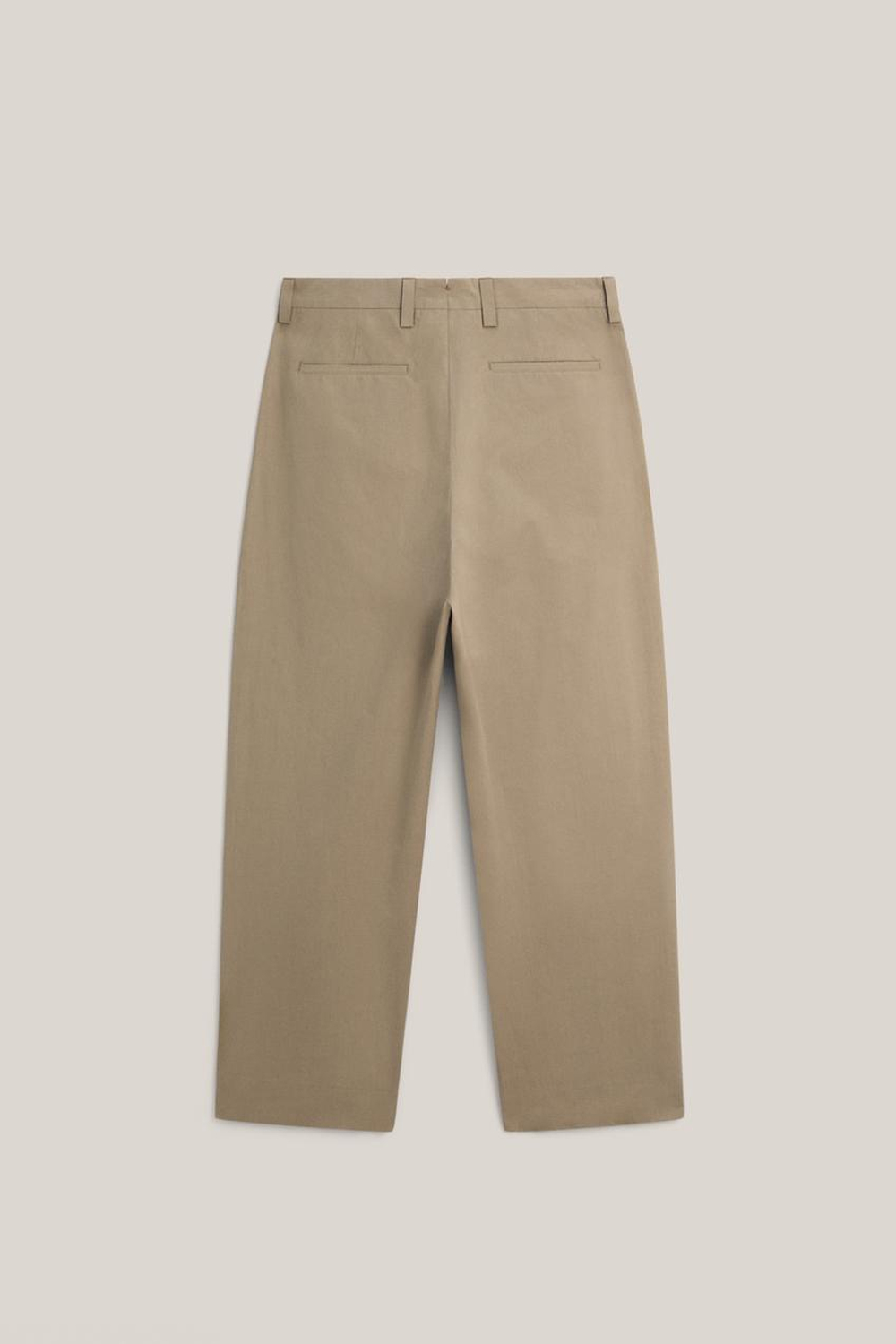 Massimo Dutti Брюки из хлопкового поплина с вытачками - Limited Edition, охра