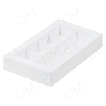 Коробка для 8 конфет с вклееным окном 190*110*30 мм (белая), 50шт