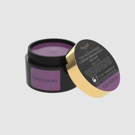 Опция Гель моделирующий цветной Баклажан самовыравнивающийся, 15мл